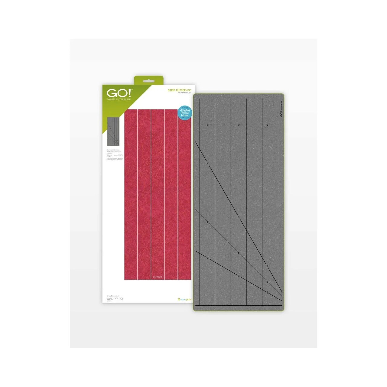 AccuQuilt GO! Strip Cutter 1¾" Die (1¼" Finished) – Fabric Strip Cutting Die for Quilting